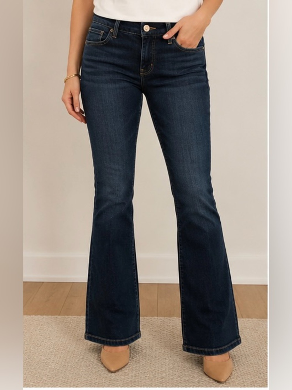 American Eagle Kick Boot Stretch Dark Wash Jeans – Size 12 Short